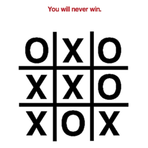 Impossible Tic Tac
                                Toe